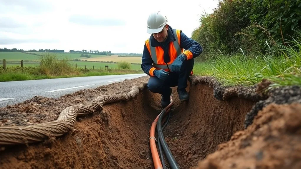 Underground Cable Installation in Hempstead | Buried Power & Data Lines